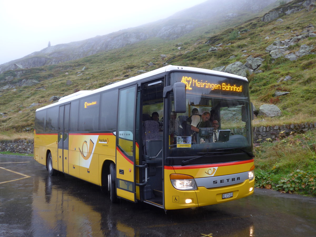 (175'036) - AVG Meiringen - Nr. 73/BE 171'453 - Setra am 18. September 2016 in Susten, Steingletscher