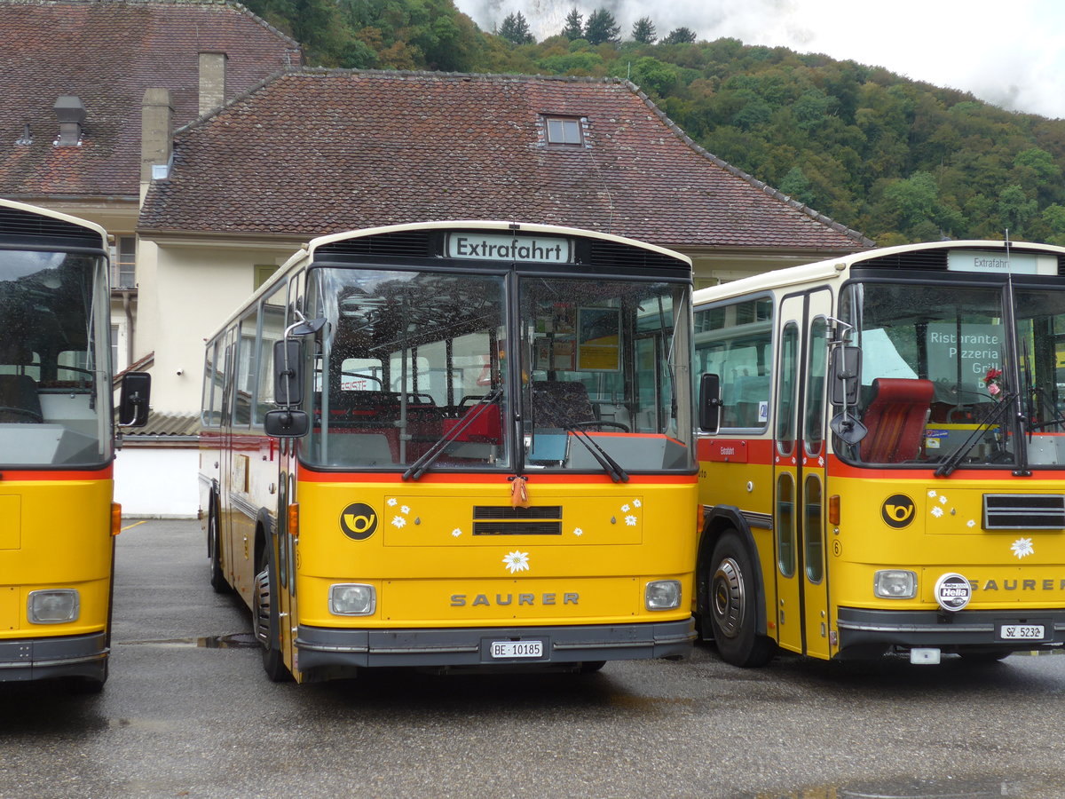 (175'317) - Wthrich, Ursenbach - Nr. 5/BE 10'185 - Saurer/Tscher (ex Schrch, Gutenburg Nr. 5; ex Engeloch, Riggisberg Nr. 5; ex P 25'668) am 2. Oktober 2016 in Oensingen, Bad Klus