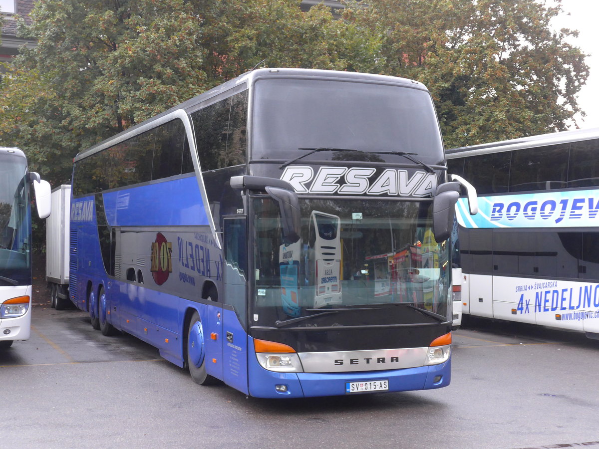 (175'718) - Aus Serbien: Resava, Svilajnac - SV 015-AS - Setra am 18. Oktober 2016 in Z�rich, Sihlquai