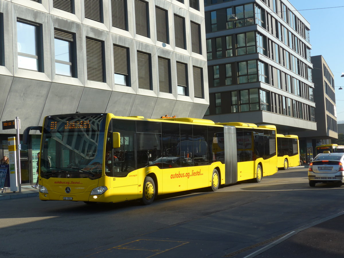 (176'875) - AAGL Liestal . Nr. 83/BL 3501 - Mercedes am 5. Dezember 2016 beim Bahnhof Liestal