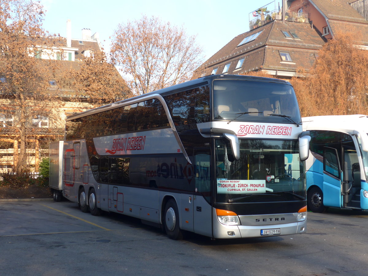 (176'906) - Aus Serbien: Zoran, Jagodina - Nr. 80/JA 029-YH - Setra am 6. Dezember 2016 in Z�rich, Sihlquai