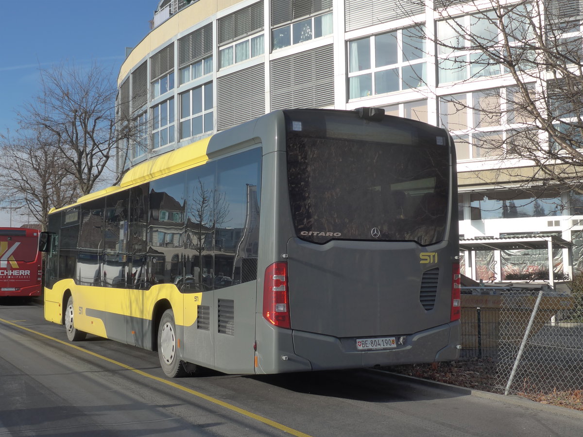 (177'273) - STI Thun - Nr. 190/BE 804'190 - Mercedes am 18. Dezember 2016 bei der Schiffl�ndte Thun