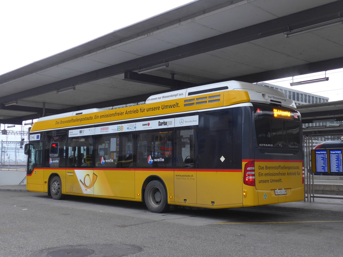 (177'277) - Voegtlin-Meyer, Brugg - Nr. 274/AG 426'274 - Mercedes am 24. Dezember 2016 beim Bahnhof Brugg