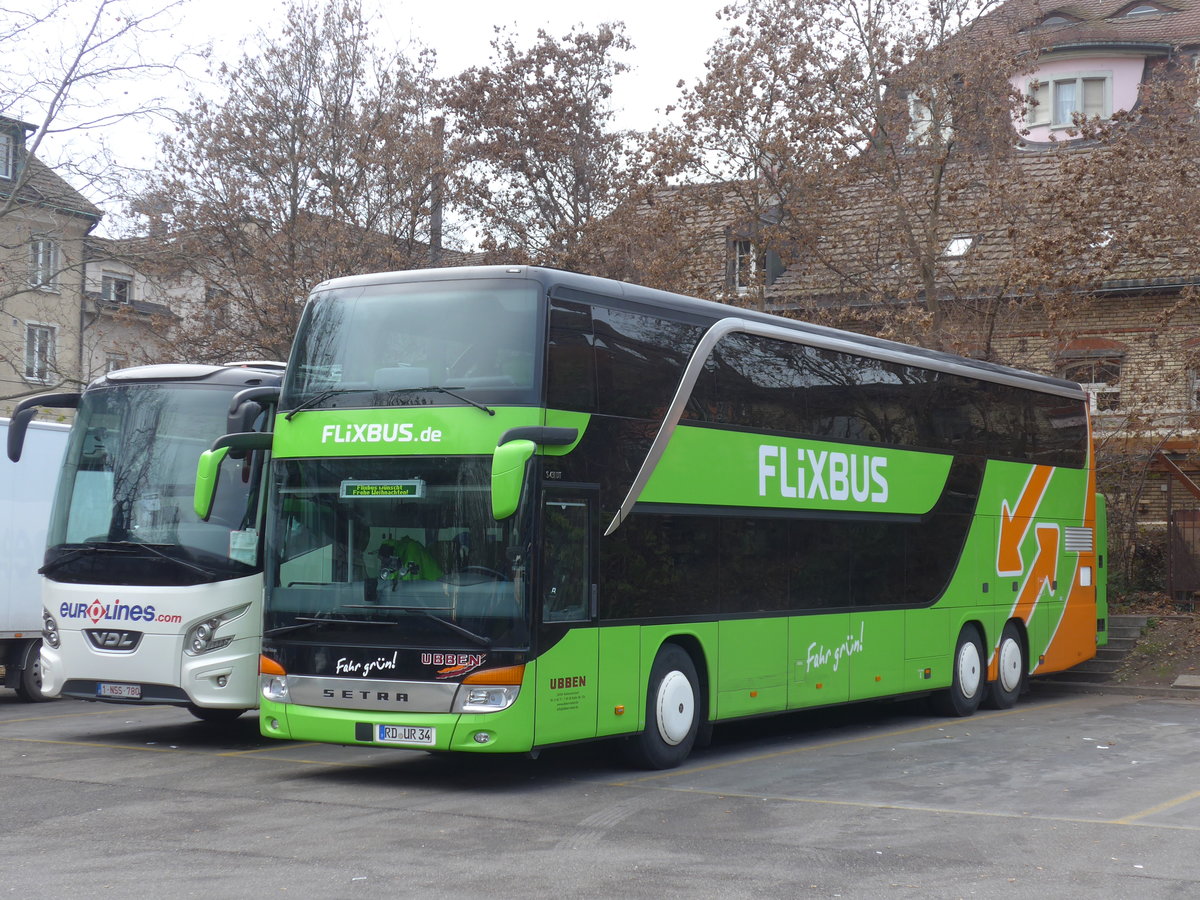 (177'323) - Aus Deutschland: Ubben, Hohenwestedt - RD-UR 34 - Setra am 24. Dezember 2016 in Zrich, Sihlquai