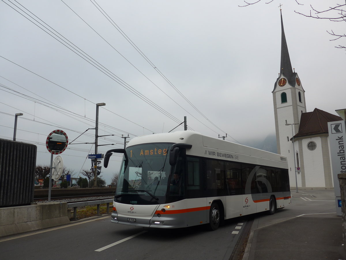 (177'475) - AAGU Altdorf - Nr. 11/UR 9128 - Hess am 30. Dezember 2016 in Fl�elen, Hauptplatz
