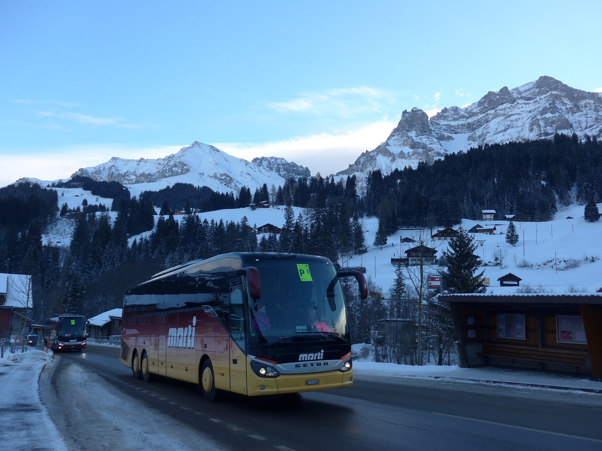 (177'718) - Marti, Kallnach - Nr. 8/BE 572'208 - Setra am 7. Januar 2017 in Adelboden, Oey