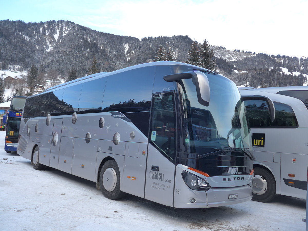 (177'756) - Heggli, Kriens - Nr. 38/LU 15'768 - Setra am 7. Januar 2017 in Adelboden, ASB