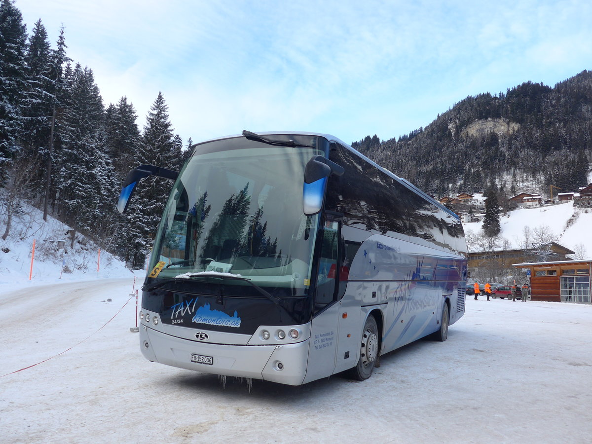 (177'781) - Taxi Romontois, Romont - FR 152'036 - MAN/Beulas am 7. Januar 2017 in Adelboden, ASB
