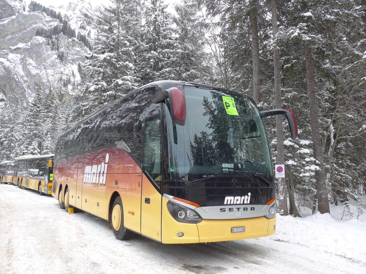 (177'817) - Marti, Kallnach - Nr. 8/BE 572'208 - Setra am 7. Januar 2017 in Adelboden, Unter dem Birg