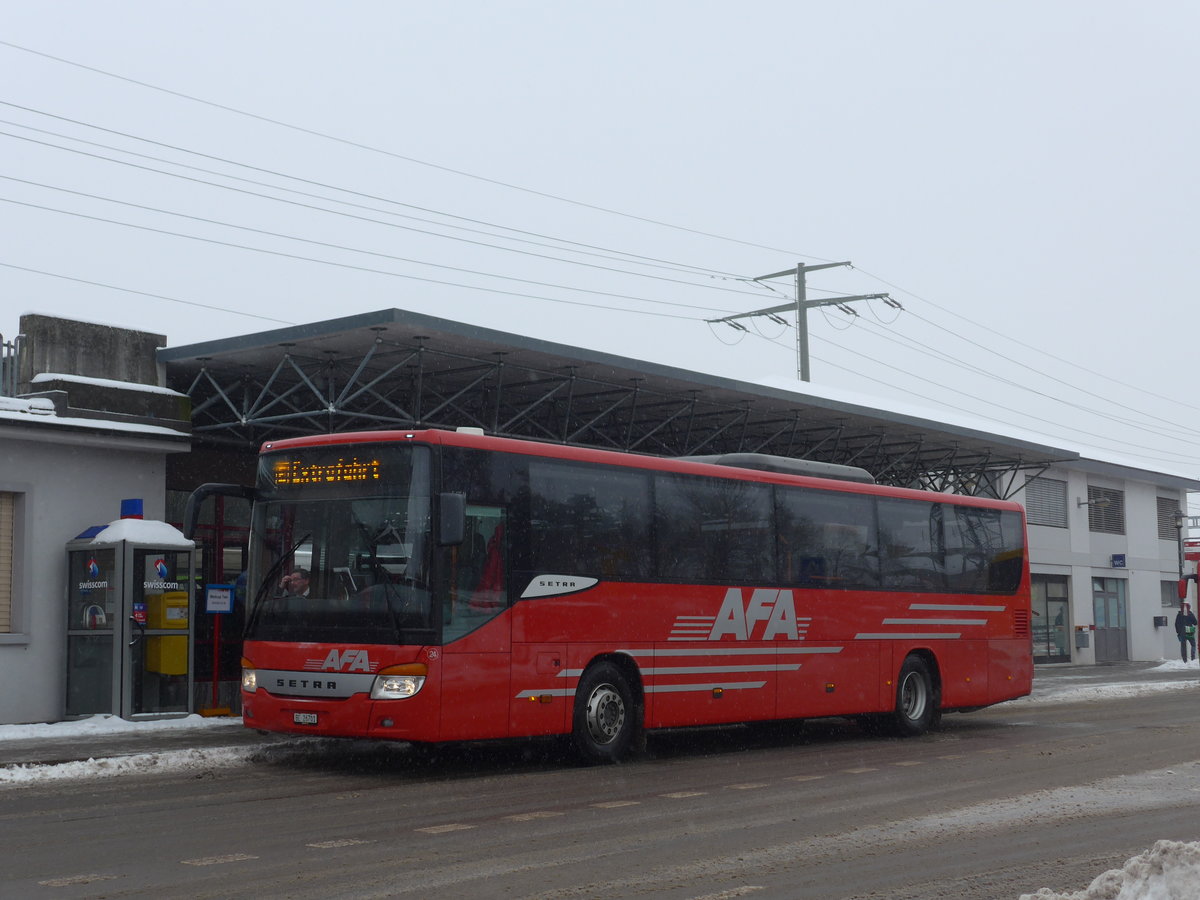 (177'984) - AFA Adelboden - Nr. 24/BE 26'701 - Setra am 8. Januar 2017 beim Bahnhof Frutigen 