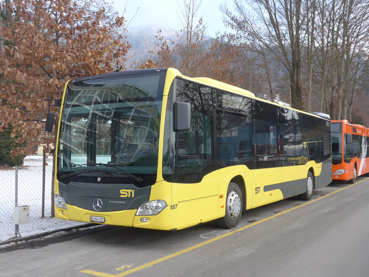 (178'065) - STI Thun - Nr. 187/BE 804'187 - Mercedes am 20. Januar 2017 bei der Schiffl�ndte Thun