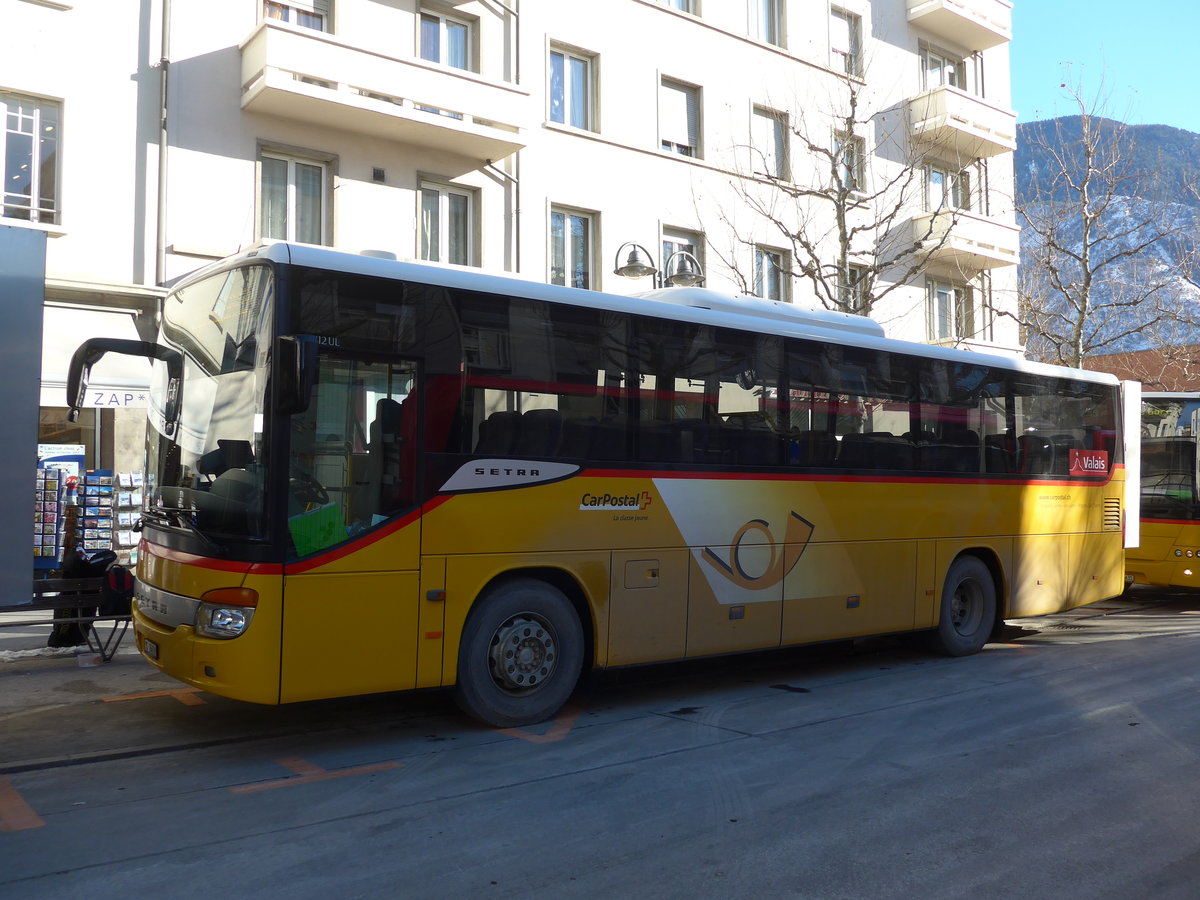 (178'125) - TSAR, Sierre - VS 26'459 - Setra (ex Epiney, Ayer) am 21. Januar 2017 beim Bahnhof Sierre (prov. Haltestelle)