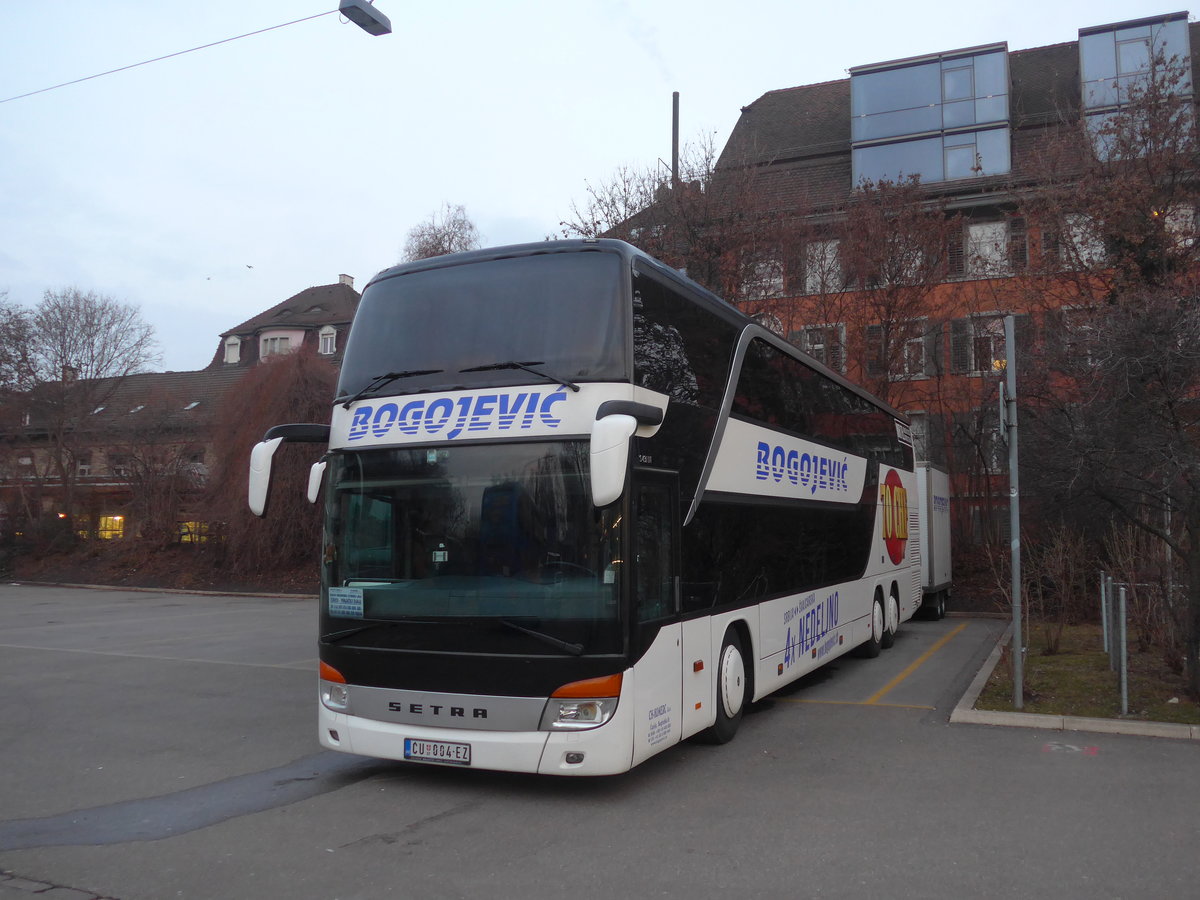(178'434) - Aus Serbien: Bogojevic, Cuprija - CU 004-EZ - Setra am 10. Februar 2017 in Z�rich, Sihlquai