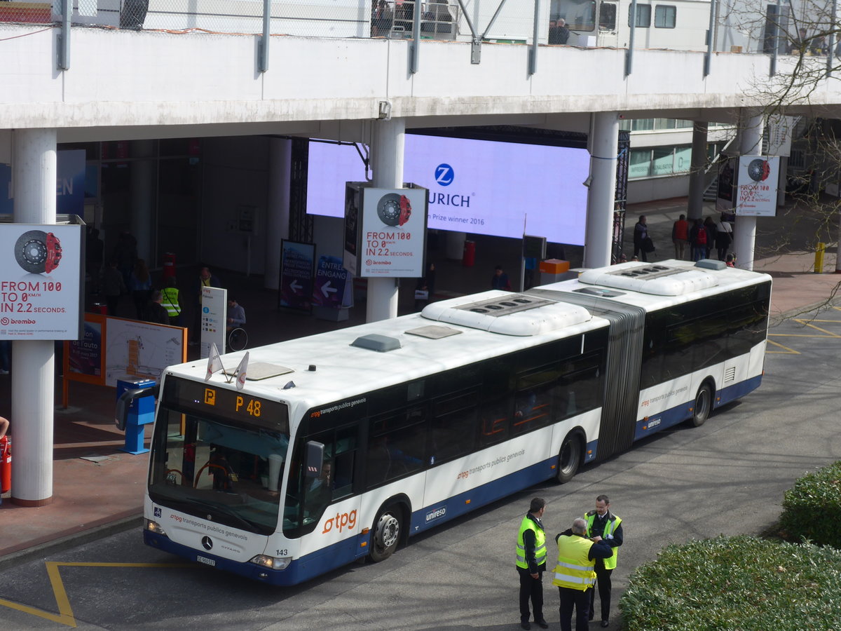 (178'874) - TPG Gen�ve - Nr. 143/GE 960'527 - Mercedes am 11. M�rz 2017 in Gen�ve, Palexpo