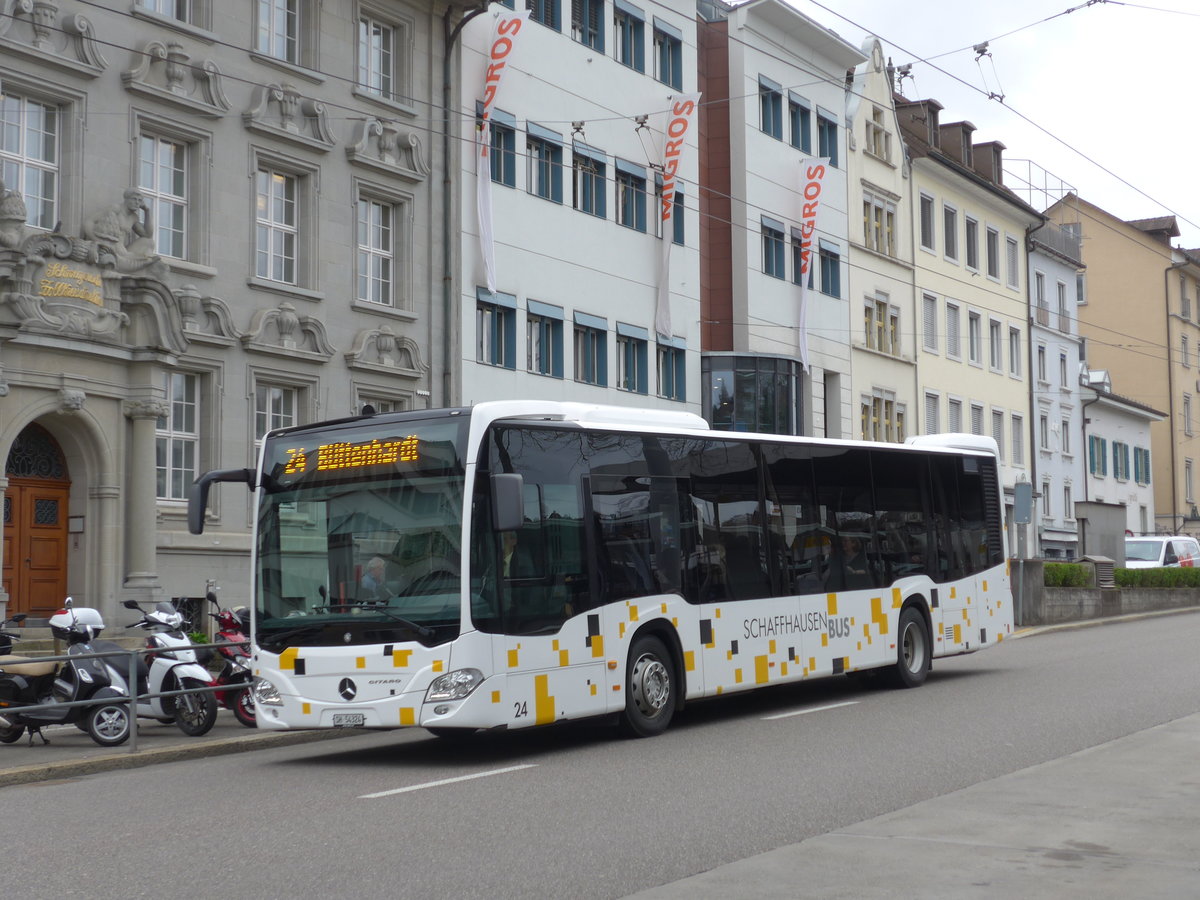 (179'027) - SB Schaffhausen - Nr. 24/SH 54'324 - Mercedes am 20. M�rz 2017 beim Bahnhof Schaffhausen