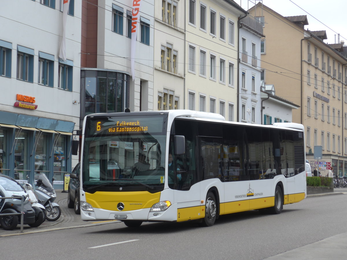 (179'040) - VBSH Schaffhausen - Nr. 2/SH 38'002 - Mercedes am 20. M�rz 2017 beim Bahnhof Schaffhausen