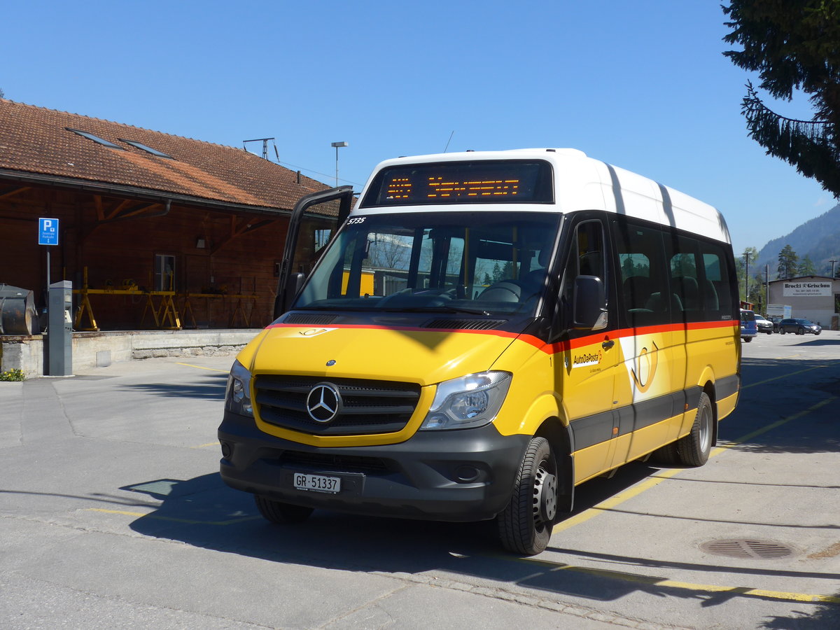 (179'591) - PostAuto Graubnden - Nr. 1/GR 51'337 - Mercedes am 14. April 2017 beim Bahnhof Ilanz