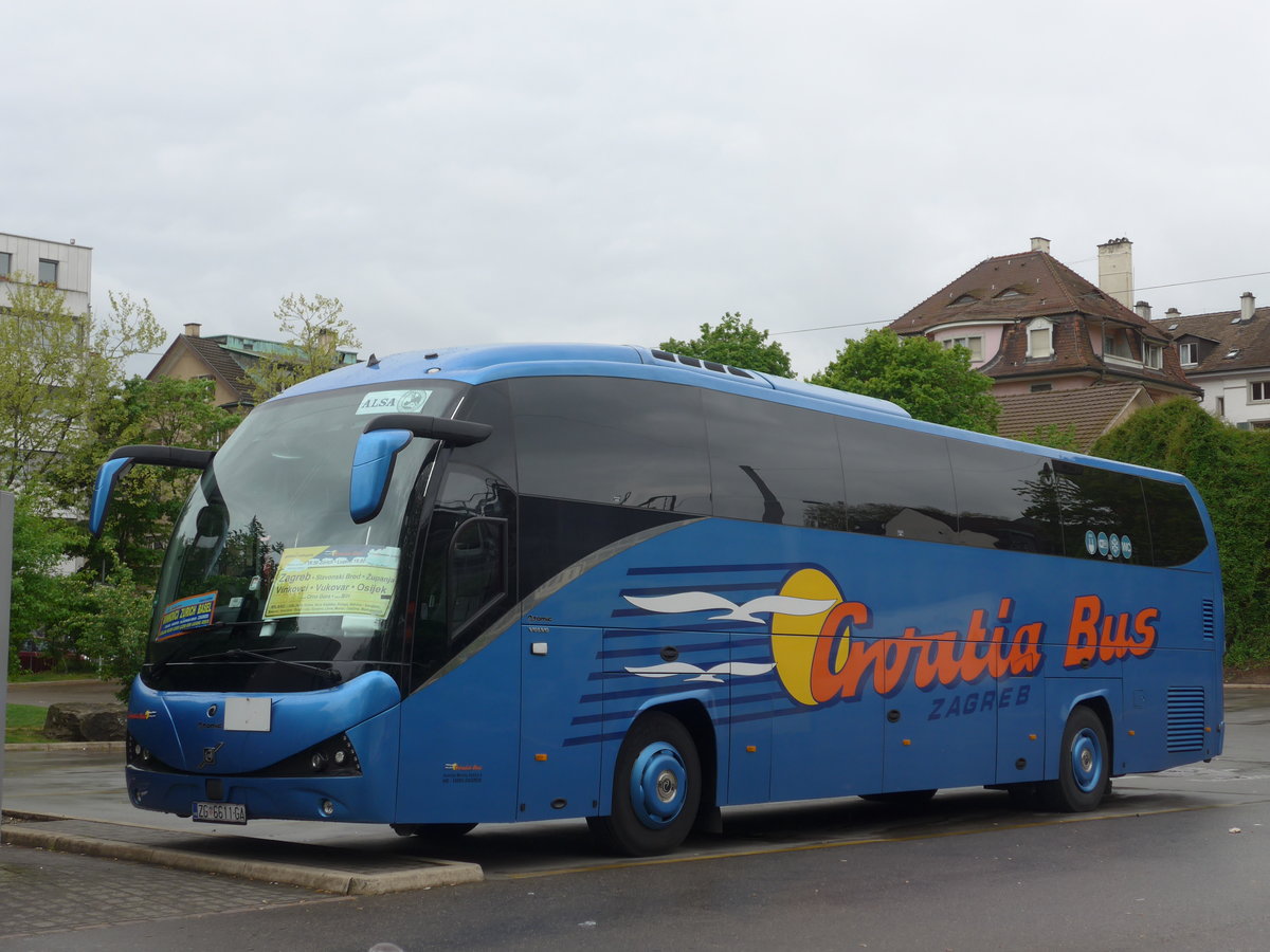 (179'613) - Aus Kroatien: Croatia Bus, Zagreb - ZG 6611-GA - Volvo/Atomic am 16. April 2017 in Zrich, Sihlquai