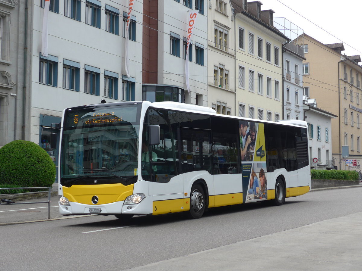 (179'679) - VBSH Schaffhausen - Nr. 6/SH 38'006 - Mercedes am 17. April 2017 beim Bahnhof Schaffhausen