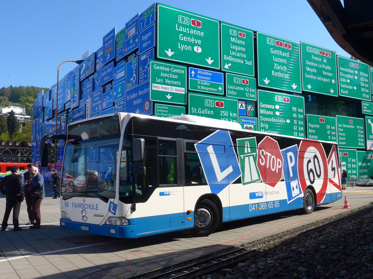 (179'778) - VBL Luzern - Nr. 66/LU 15'019 - Mercedes am 29. April 2017 in Luzern, Verkehrshaus