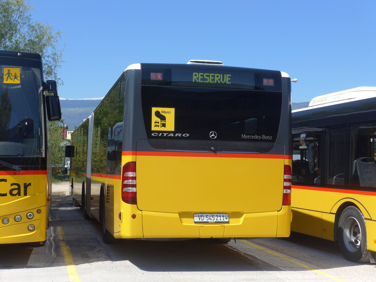 (179'867) - CarPostal Ouest - VD 545'211 - Mercedes am 29. April 2017 in Yverdon, Garage