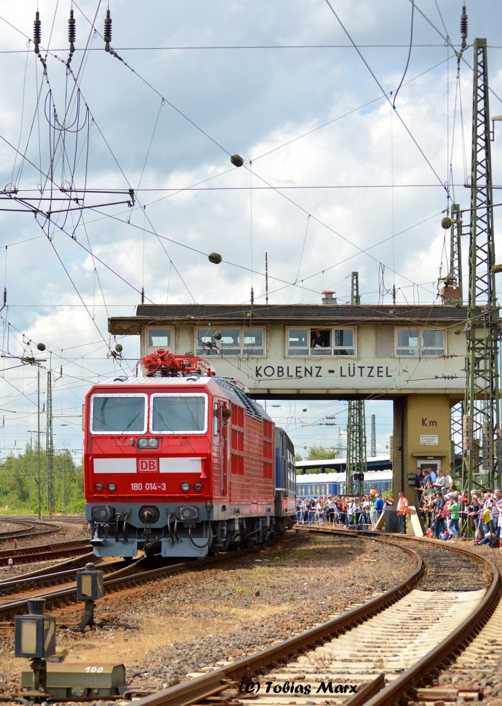 180 014 und die 181 206 beim Sommerfest in Koblenz am 13.06.2015