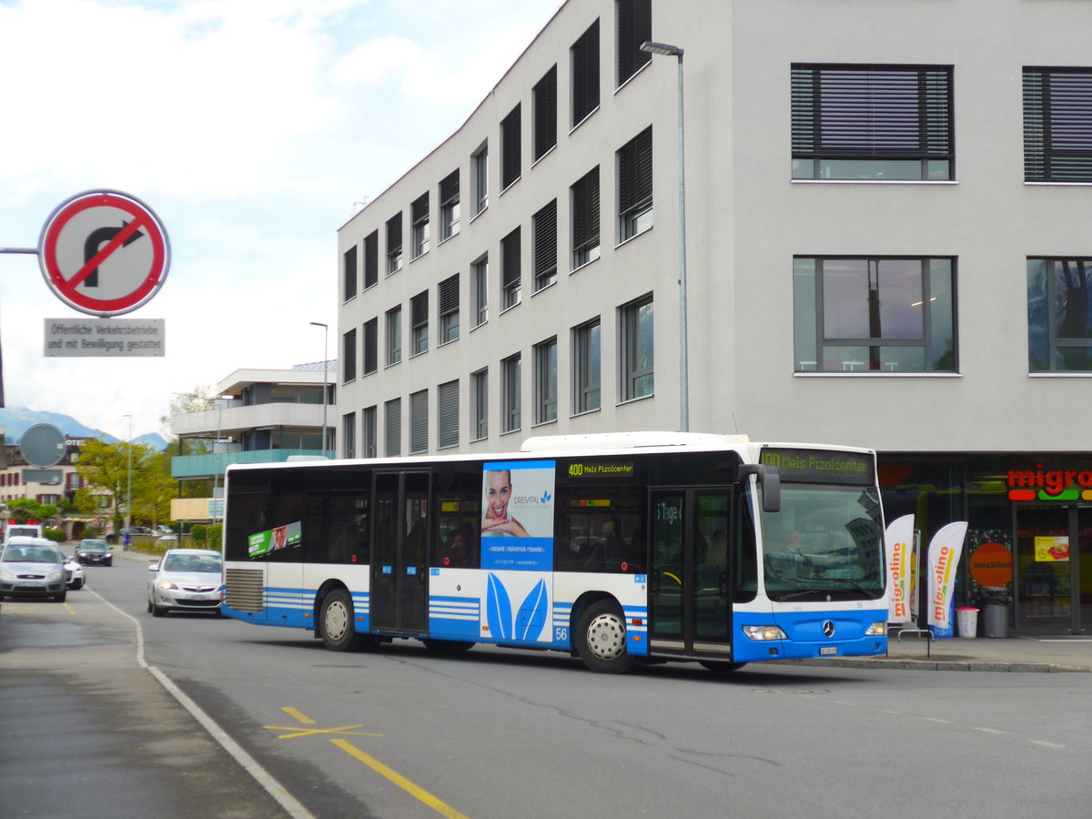 (180'013) - RTB Altsttten - Nr. 56/SG 165'038 - Mercedes am 4. Mai 2017 beim Bahnhof Sargans