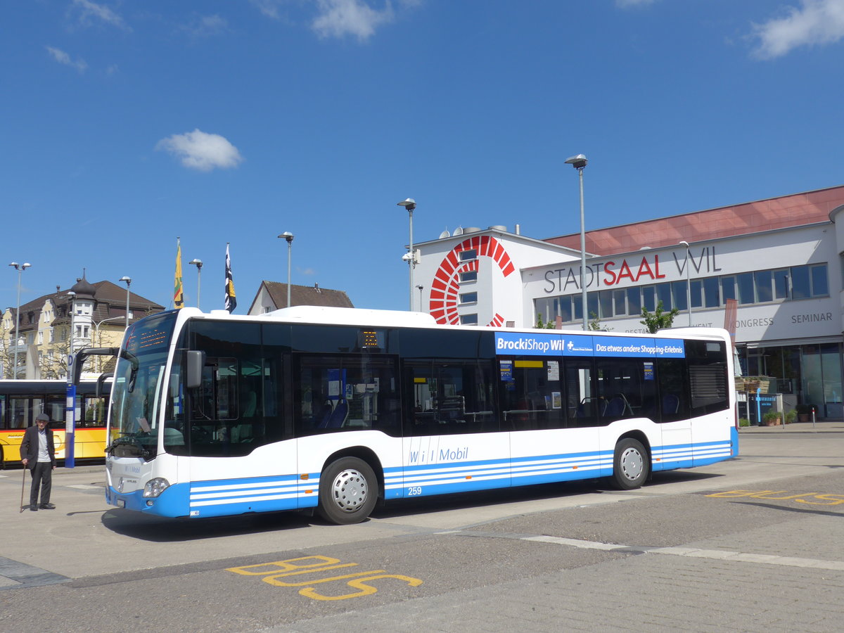 (180'179) - WilMobil, Wil - Nr. 259/SG 309'335 - Mercedes am 21. Mai 2017 beim Bahnhof Wil