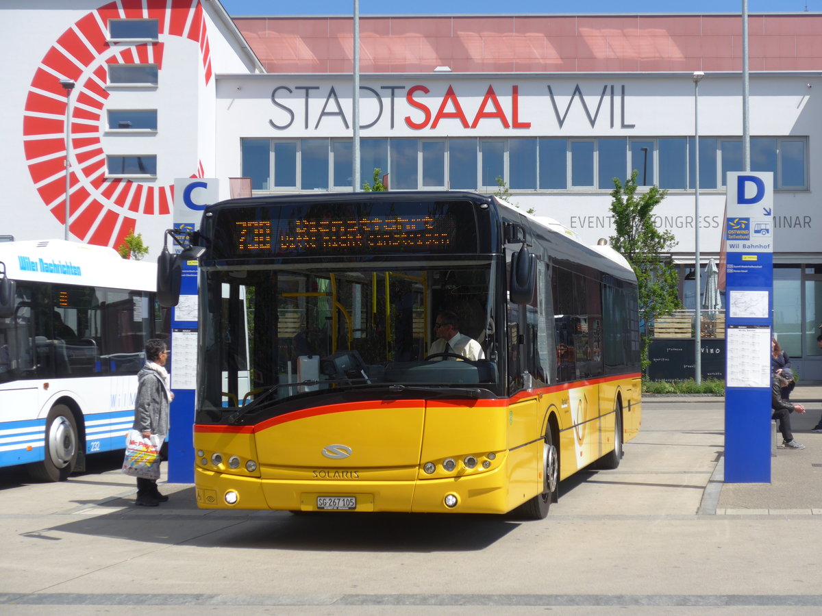 (180'195) - Schmidt, Oberb�ren - SG 267'105 - Solaris am 21. Mai 2017 beim Bahnhof Wil