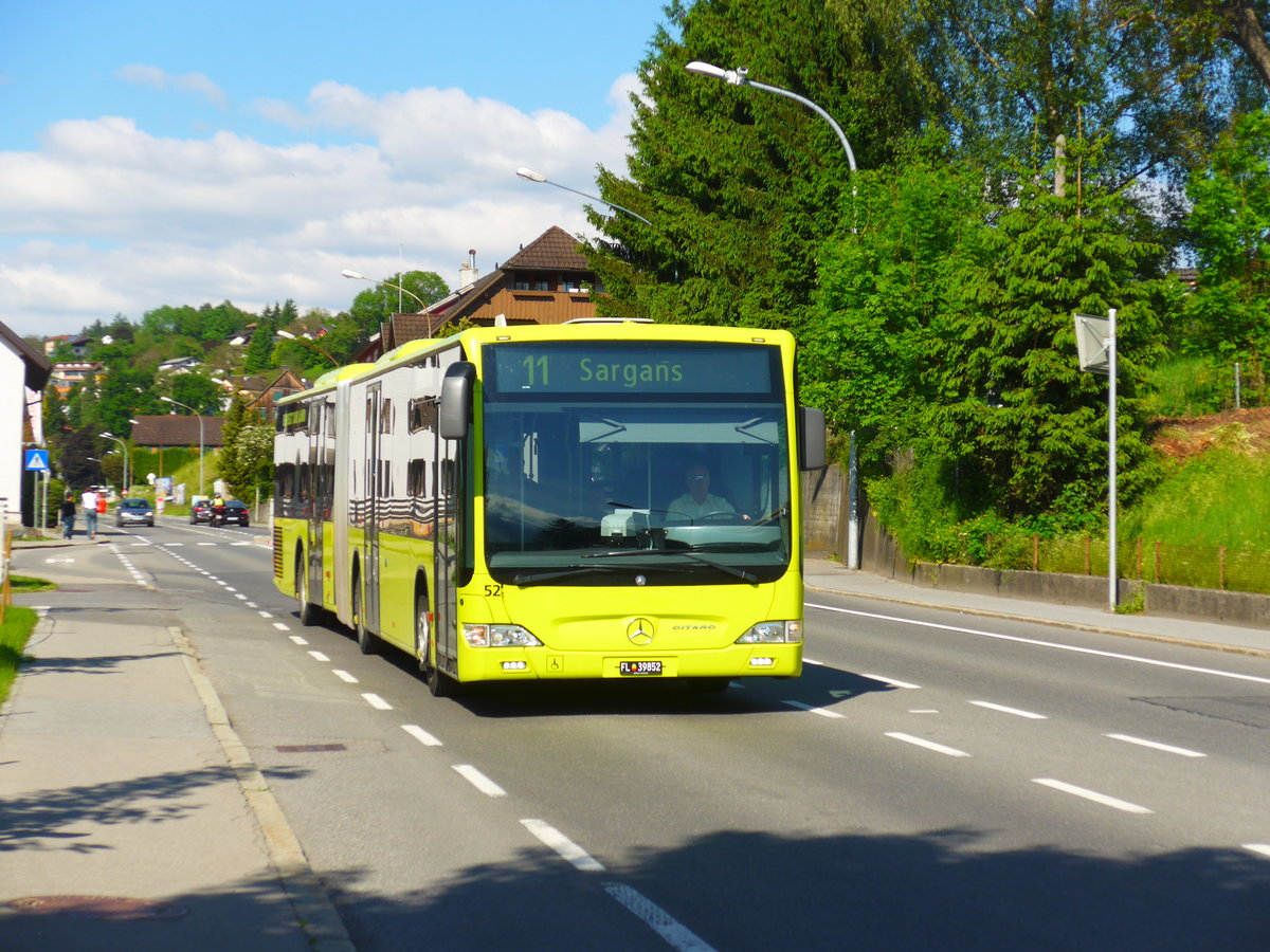 (180'259) - Aus Liechtenstein: LBA Vaduz - Nr. 52/FL 39'852 - Mercedes am 21. Mai 2017 in Feldkirch, T�beleweg