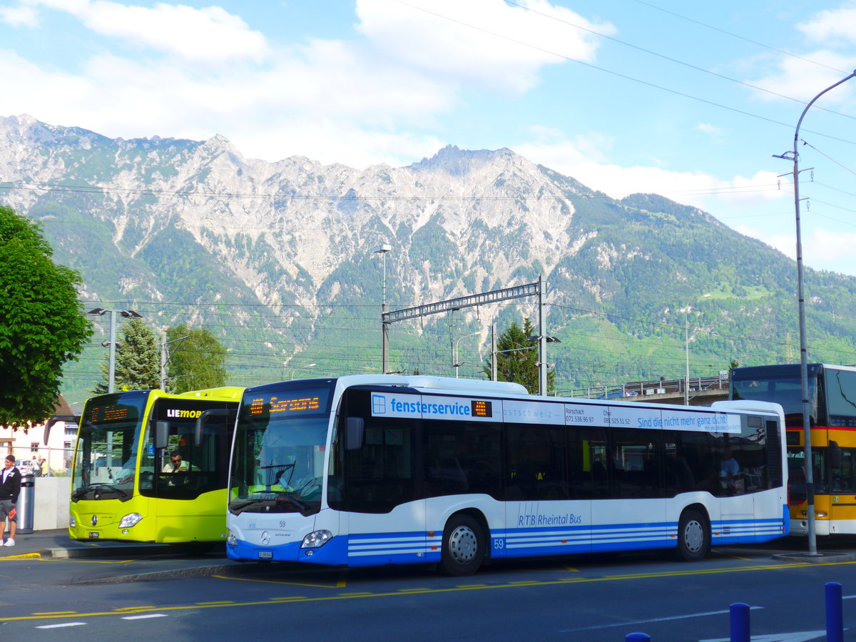 (180'270) - RTB Altsttten - Nr. 59/SG 398'840 - Mercedes am 21. Mai 2017 beim Bahnhof Buchs