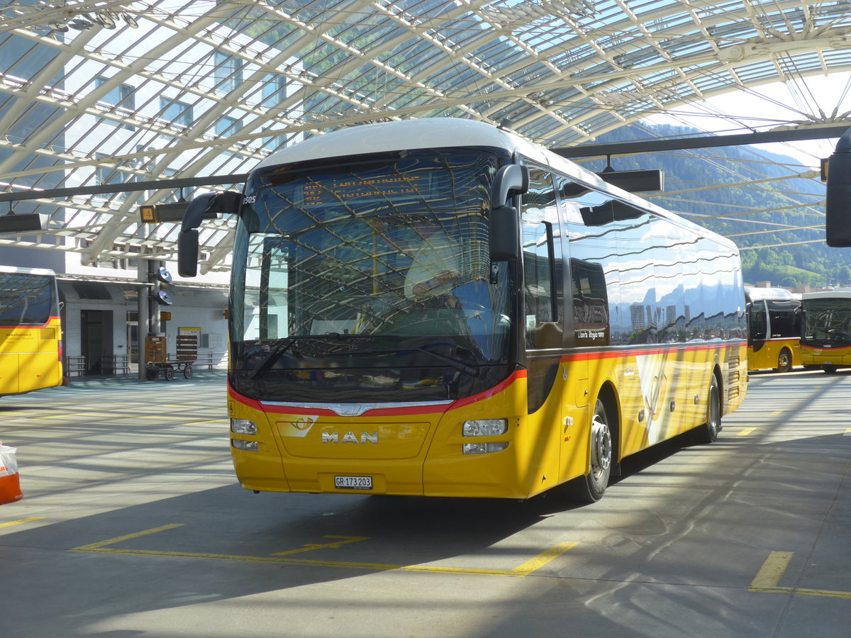 (180'416) - PostAuto Graubnden - GR 173'203 - MAN am 22. Mai 2017 in Chur, Postautostation