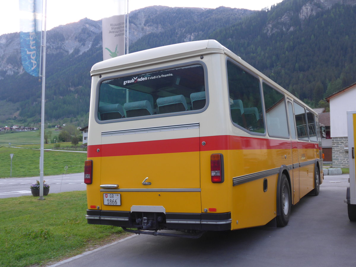 (180'446) - Mark, Andeer - GR 1866 - Saurer/R&J (ex PostAuto Graub�nden; ex P 24'350) am 23. Mai 2017 in Andeer, Garage