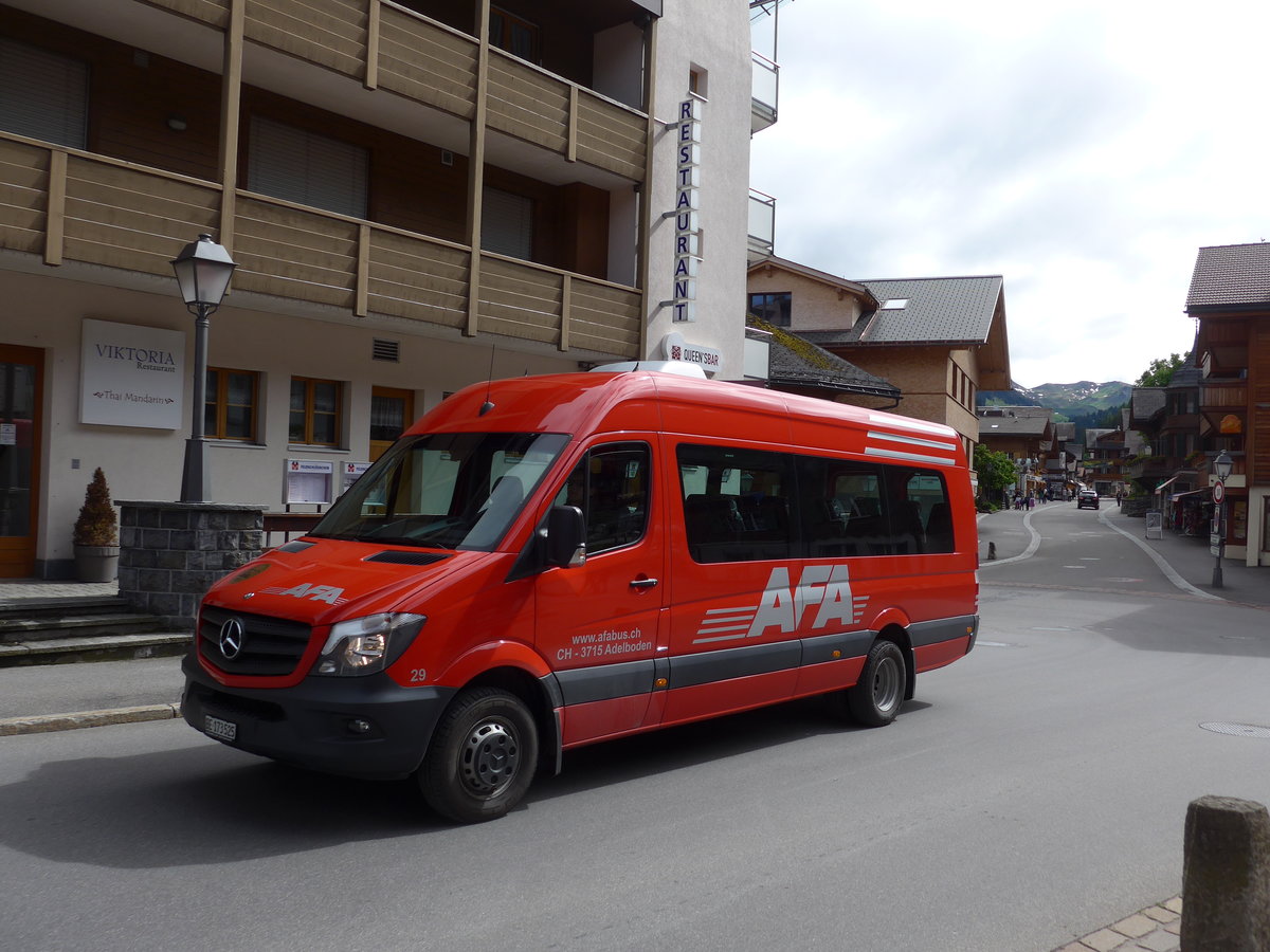 (180'985) - AFA Adelboden - Nr. 29/BE 173'525 - Mercedes am 4. Juni 2017 beim Autobahnhof Adelboden