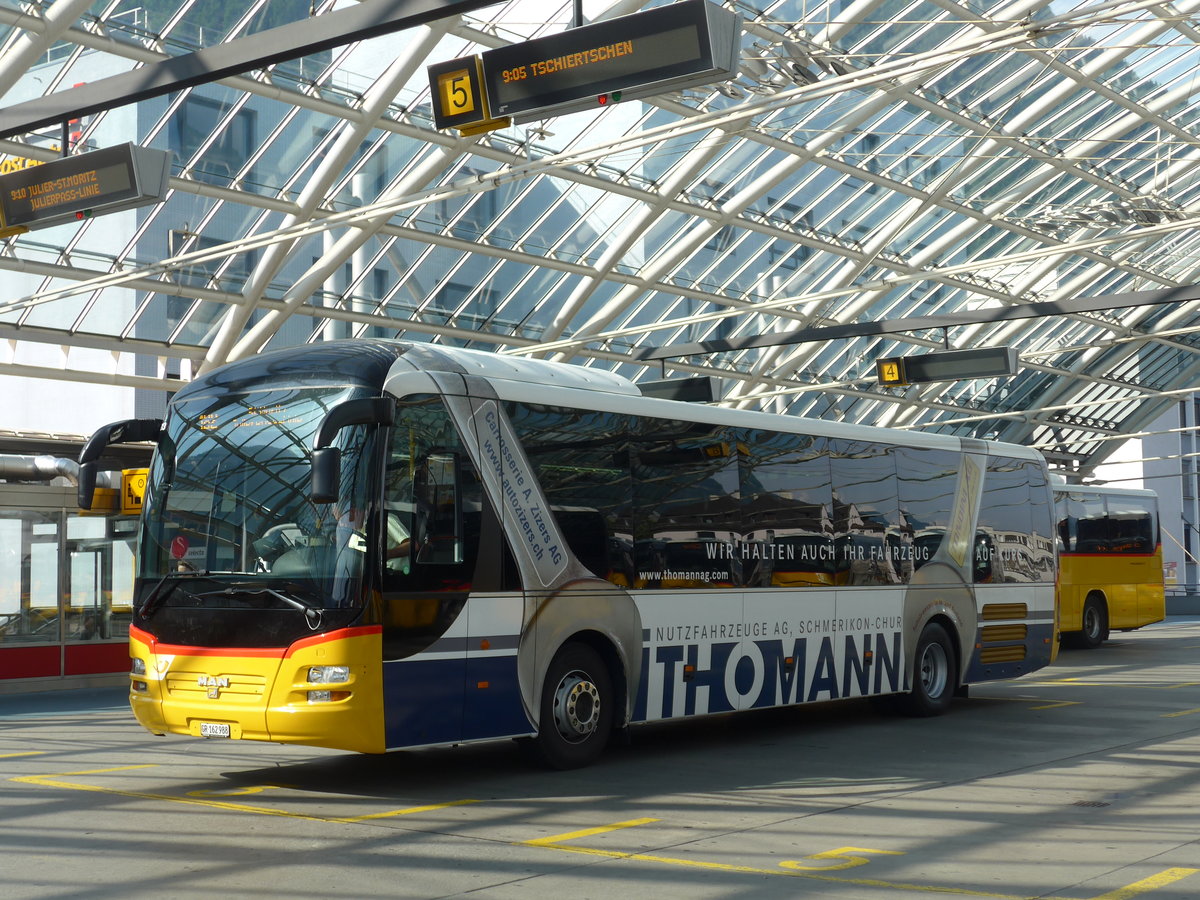 (181'112) - PostAuto Graubnden - GR 162'988 - MAN am 15. Juni 2017 in Chur, Postautostation