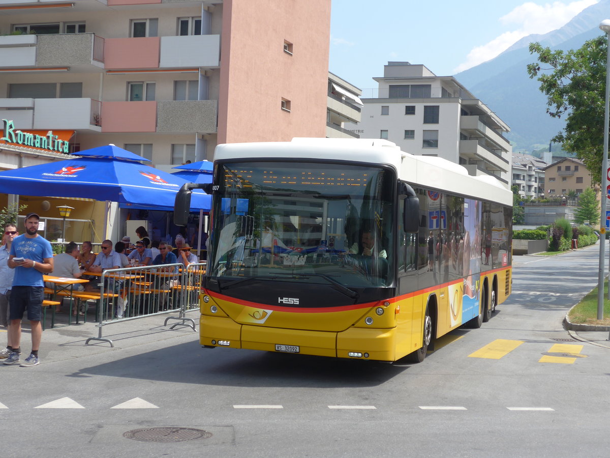 (181'337) - PostAuto Wallis - VS 32'092 - Scania/Hess (ex In Albon, Visp) am 24. Juni 2017 in Glis, Jodlerdorf