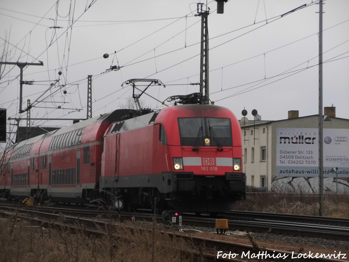 182 016 verl�sst Delitzsch in Richtung Bitterfeld am 9.2.16