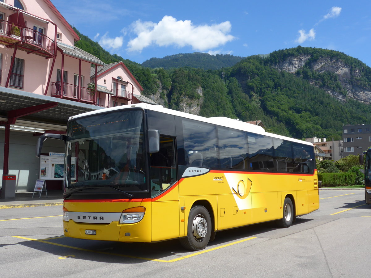 (182'096) - AVG Meiringen - Nr. 63/BE 401'263 - Setra am 16. Juli 2017 in Meiringen, Postautostation