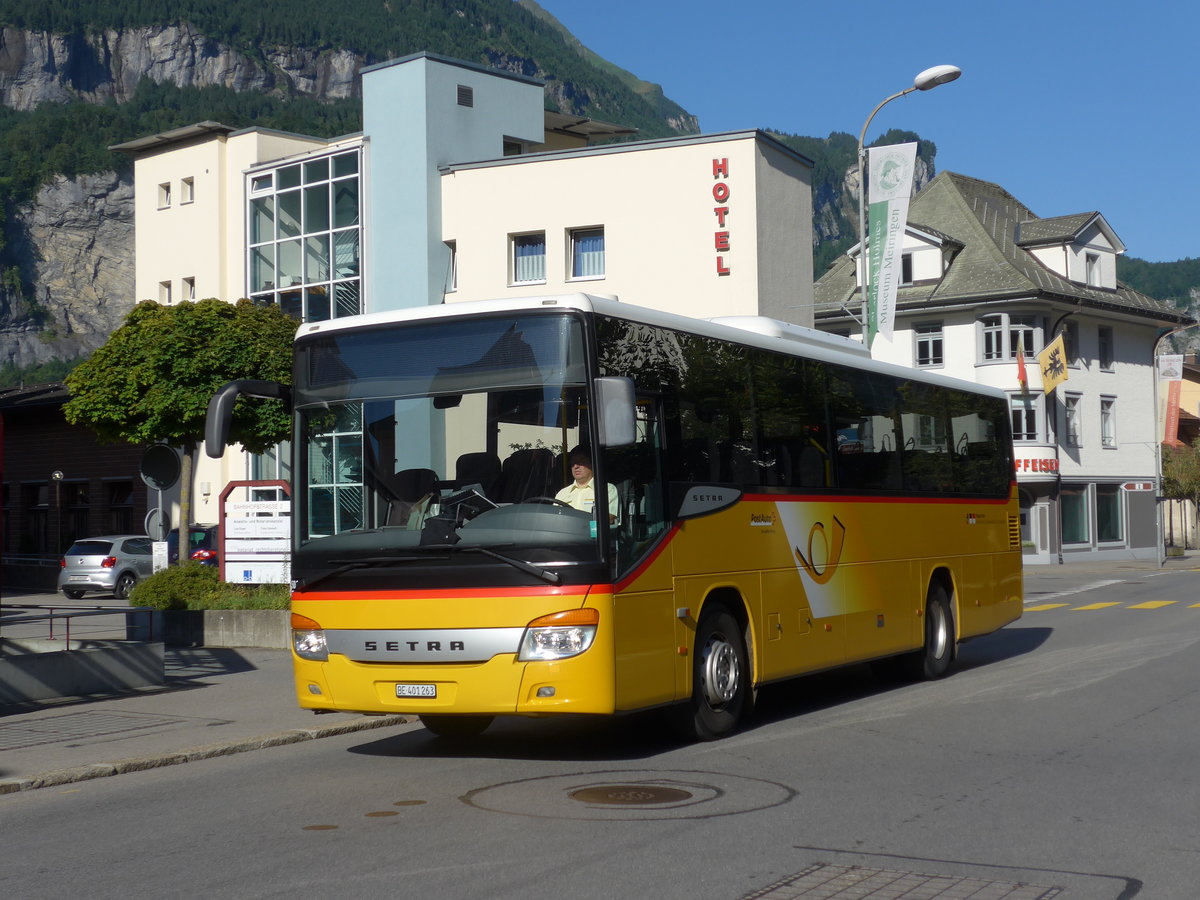 (182'325) - AVG Meiringen - Nr. 63/BE 401'263 - Setra am 30. Juli 2017 in Meiringen, Bahnhofstrasse