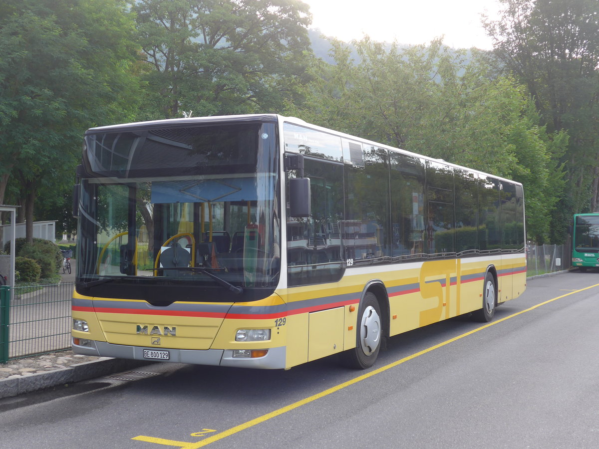 (182'504) - STI Thun - Nr. 129/BE 800'129 - MAN am 2. August 2017 bei der Schifflndte Thun