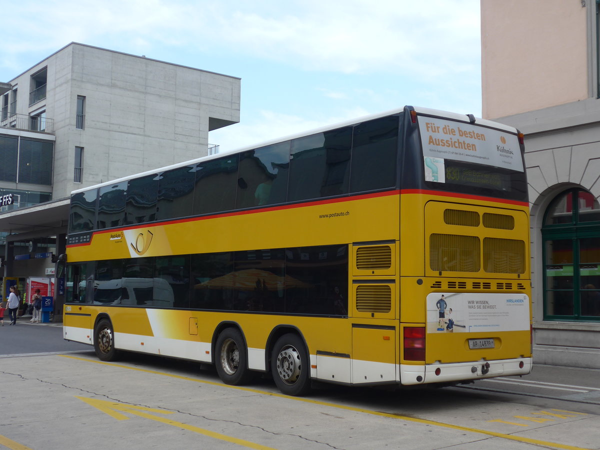 (182'543) - PostAuto Ostschweiz - AR 14'839 - Neoplan (ex P 27'017) am 3. August 2017 beim Bahnhof Frauenfeld