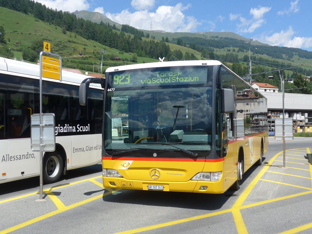 (182'757) - PostAuto Graub�nden - GR 102'341 - Mercedes am 5. August 2017 beim Bahnhof Scuol-Tarasp