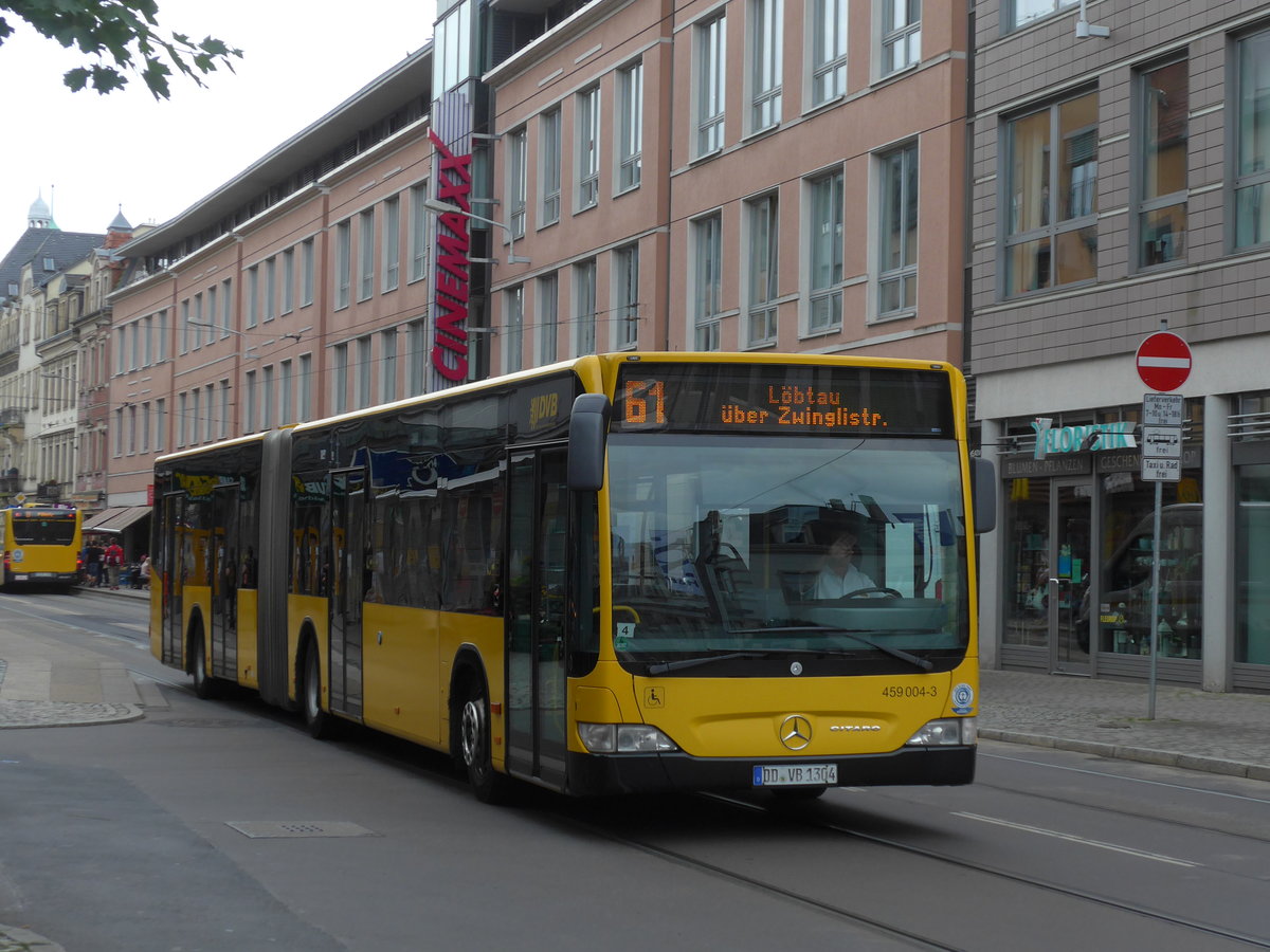 (183'167) - DVB Dresden - Nr. 459'004/DD-VB 1304 - Mercedes am 9. August 2017 in Dresden, Schillerplatz