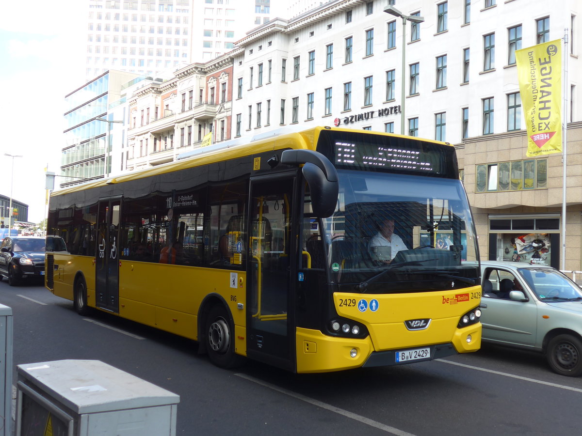 (183'229) - BVG Berlin - Nr. 2429/B-V 2429 - VDL am 9. August 2017 in Berlin, Kurf�rstendamm