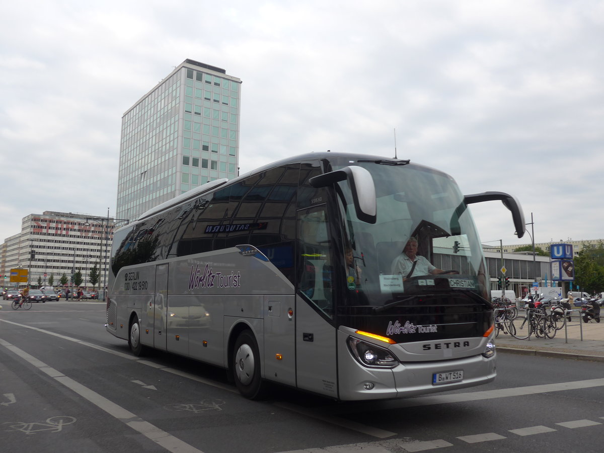 (183'386) - W�rlitz, Berlin - B-WT 516 - Setra am 10. August 2017 in Berlin, Alexanderplatz