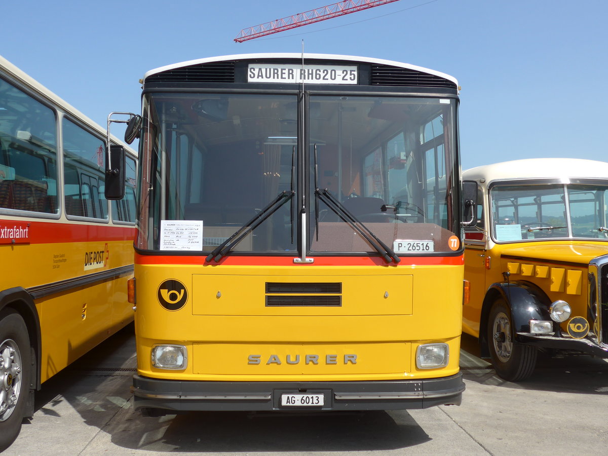 (184'472) - Gloor, Staufen - AG 6013 - Saurer/Hess (ex ALMAT, Tagelswangen; ex P 26'516) am 26. August 2017 in Oberkirch, CAMPUS Sursee