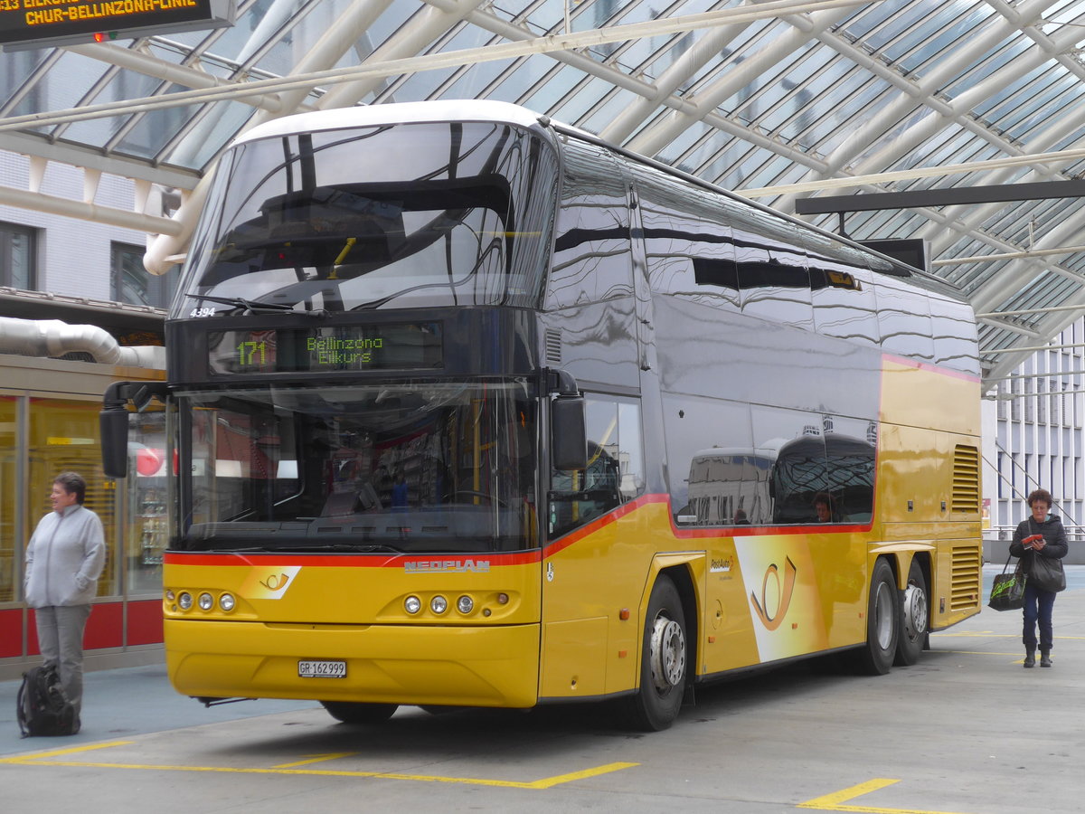 (184'770) - PostAuto Graubnden - GR 162'999 - Neoplan am 16. September 2017 in Chur, Postautostation