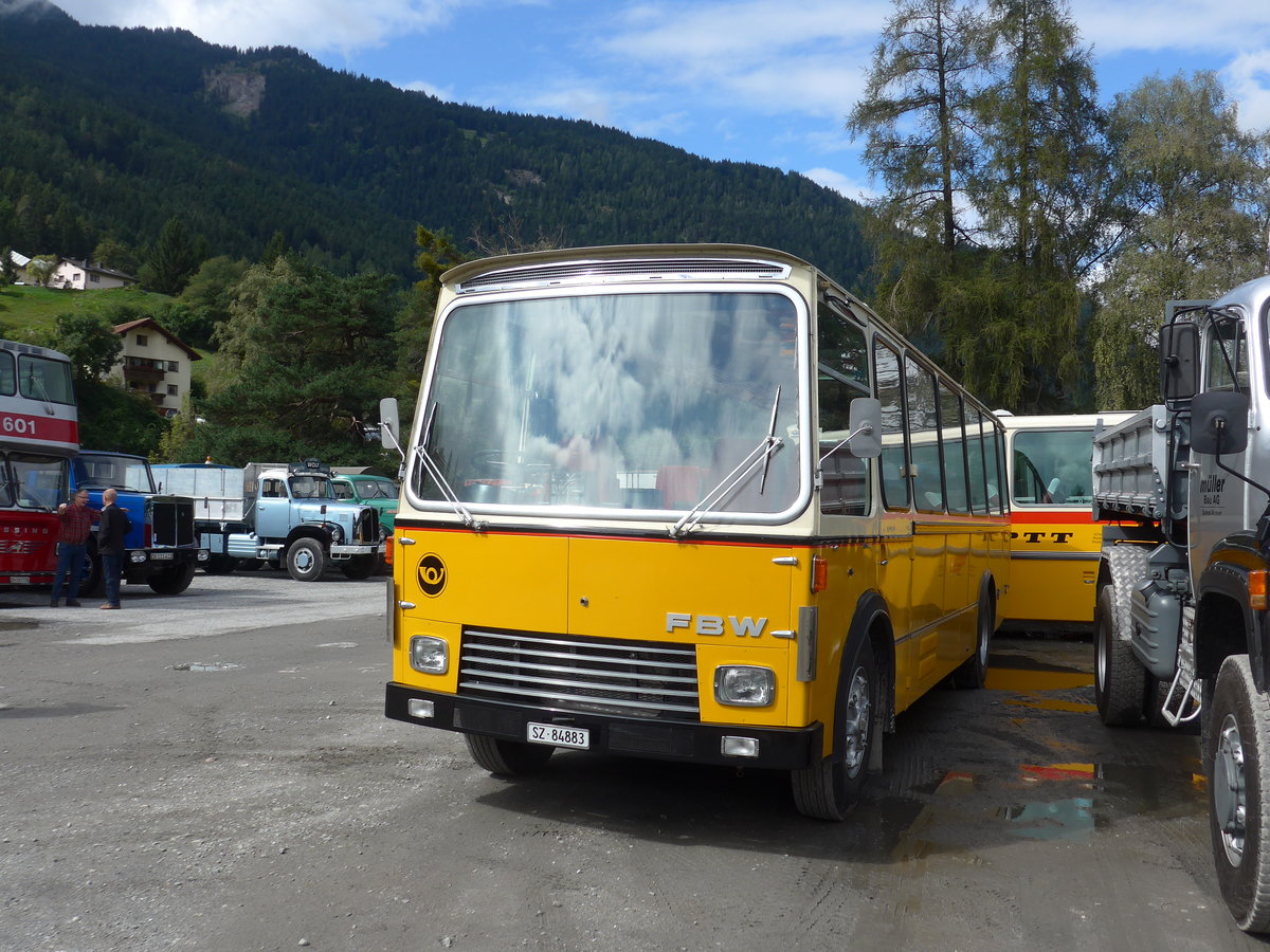 (184'992) - Wittig, N�rensdorf - SZ 84'883 - FBW/FHS (ex Tiemann, Oetwil Nr. 6; ex B�tra, Birr Nr. 28; ex Autocca, Visp; ex P 24'186) am 16. September 2017 in Cazis, B�ndner Arena