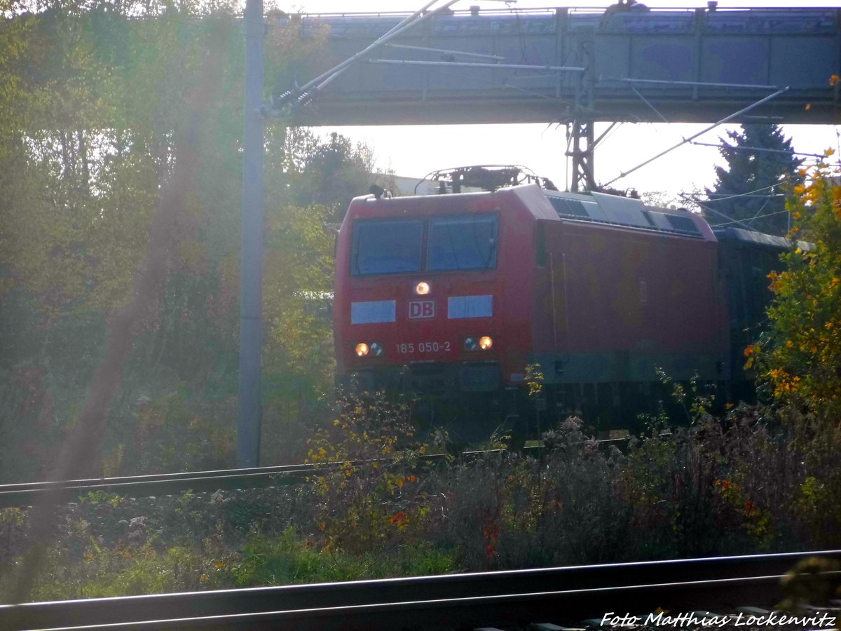 185 050-2 mit einem G�terzug in Leipzig-Plagwitz am 2.11.16