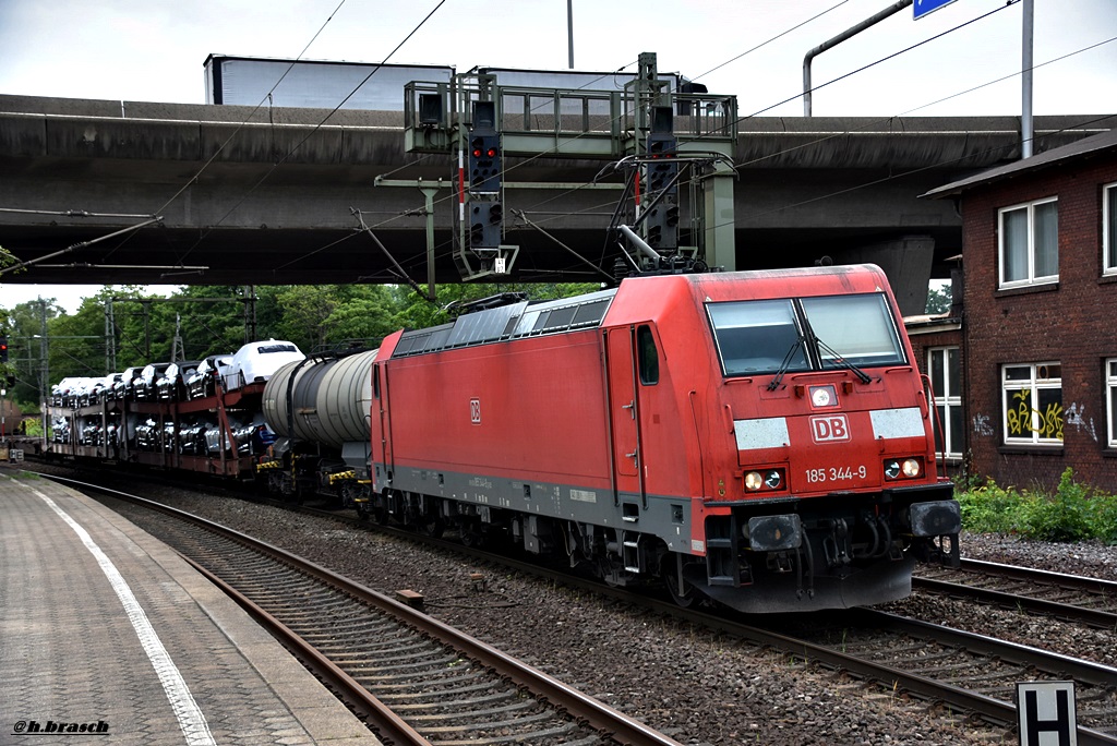 185 344-9 zog einen mischer durch hh-harburg,23.06.17